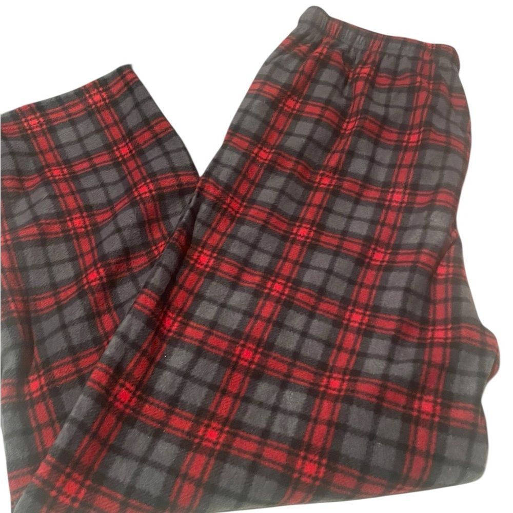 Saddlebred XLT Men's Red and Black Plaid Fleece PJ Pants